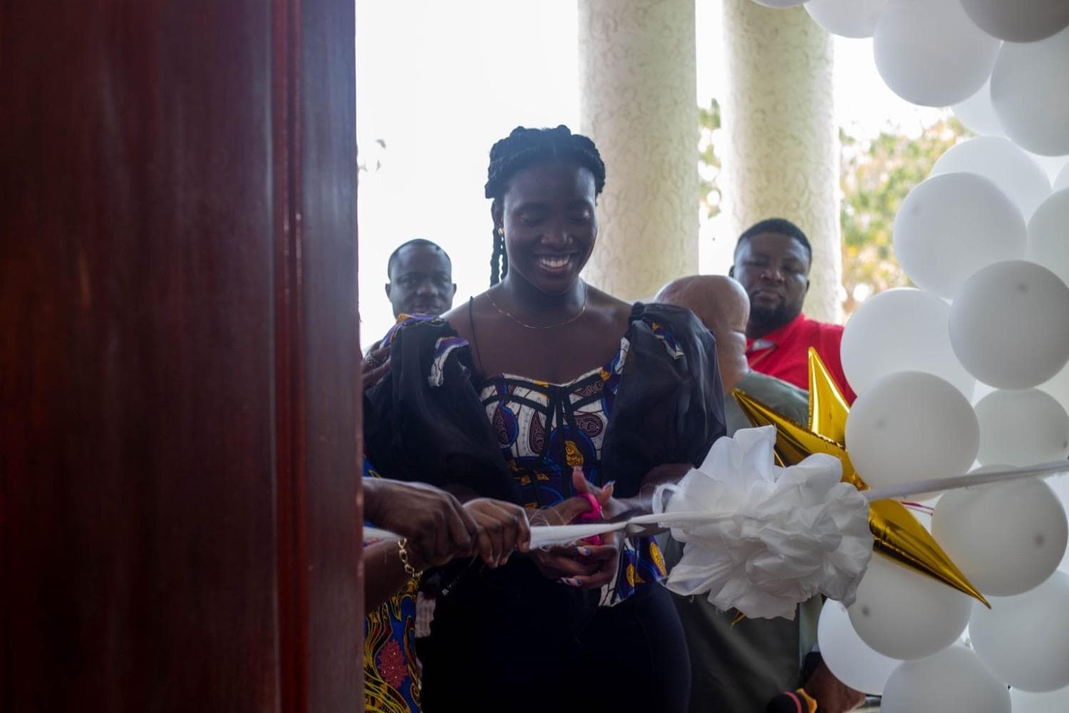 Samantha Boateng at the Kotei library